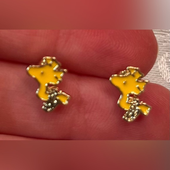 Snoopy and Woodstock Earrings Peanuts Officially Licensed Jewelry Stud Earrings - Picture 7 of 10